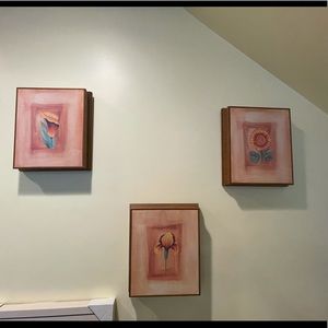 Set of 3 Decorative Flower Wall Hanging